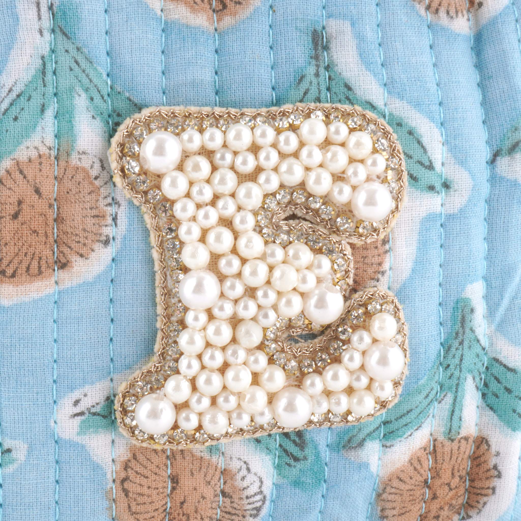 ブロックプリントポーチ｜E