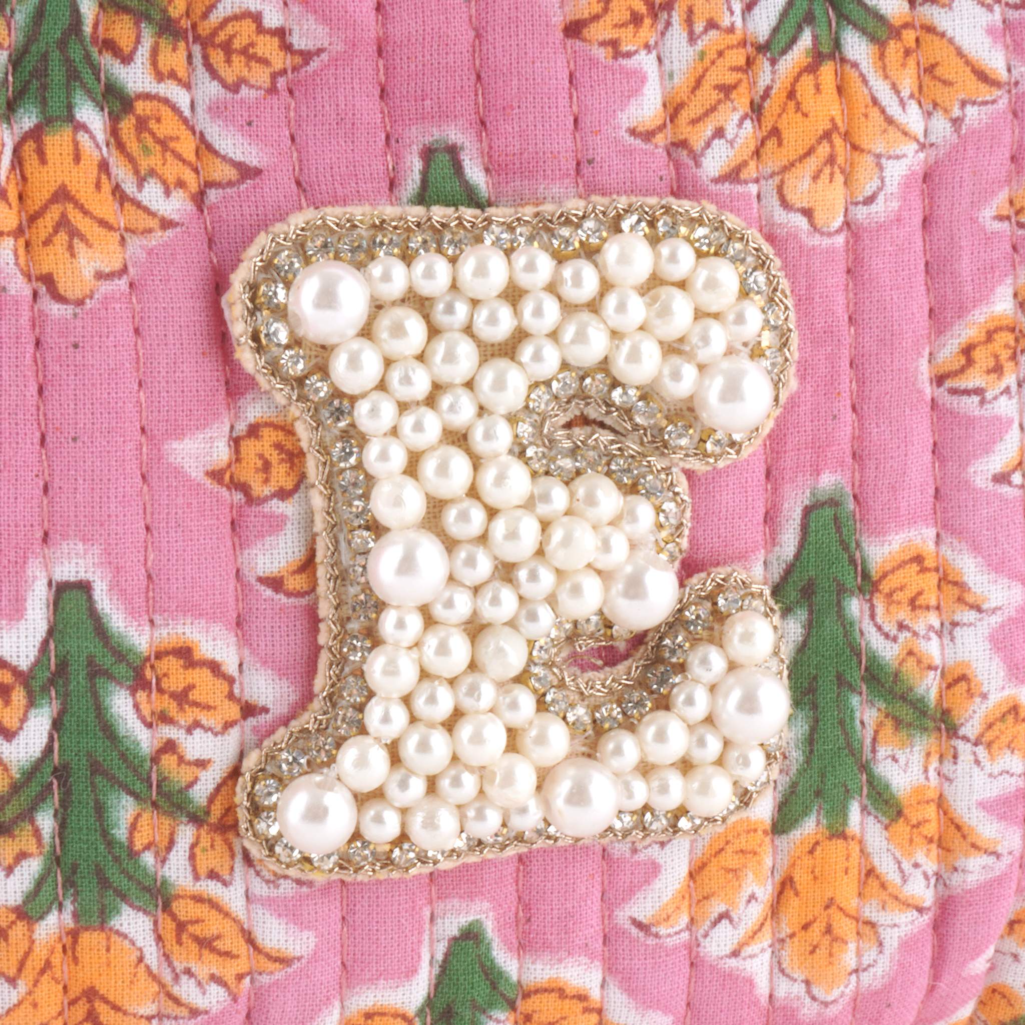 ブロックプリントポーチ｜E