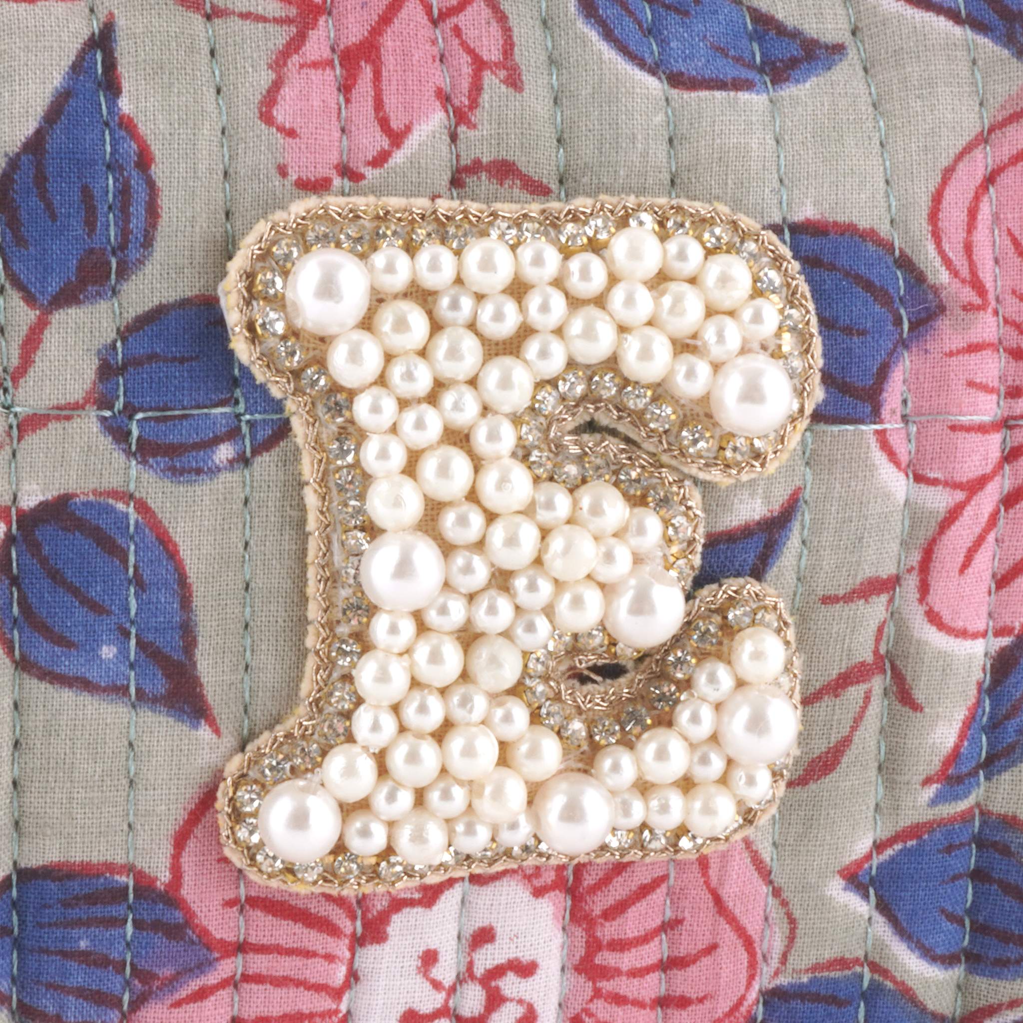 ブロックプリントポーチ｜E