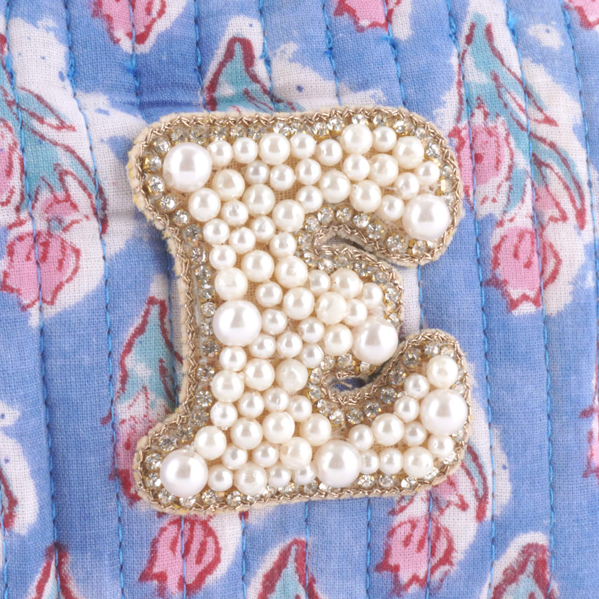 ブロックプリントポーチ｜E