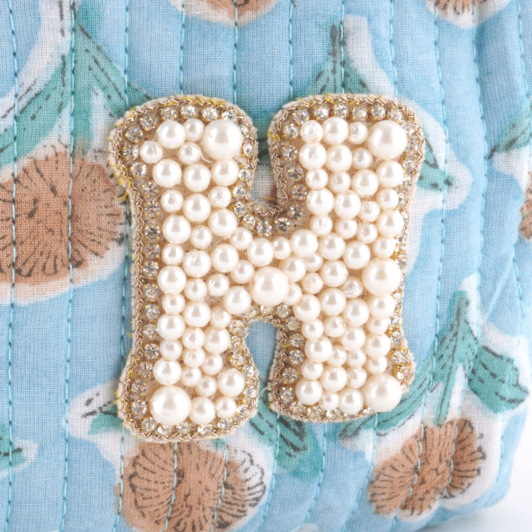 ブロックプリントポーチ｜H