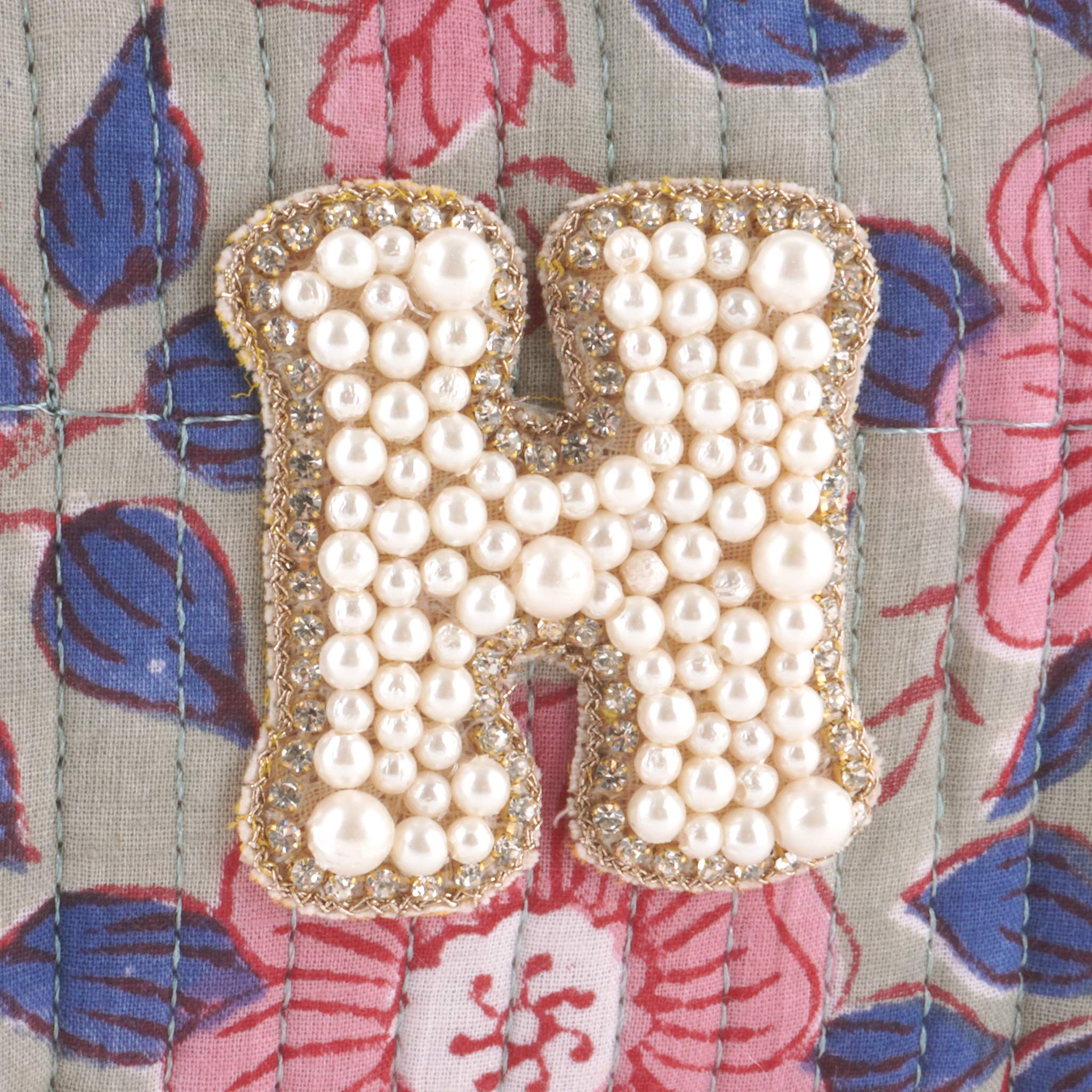 ブロックプリントポーチ｜H