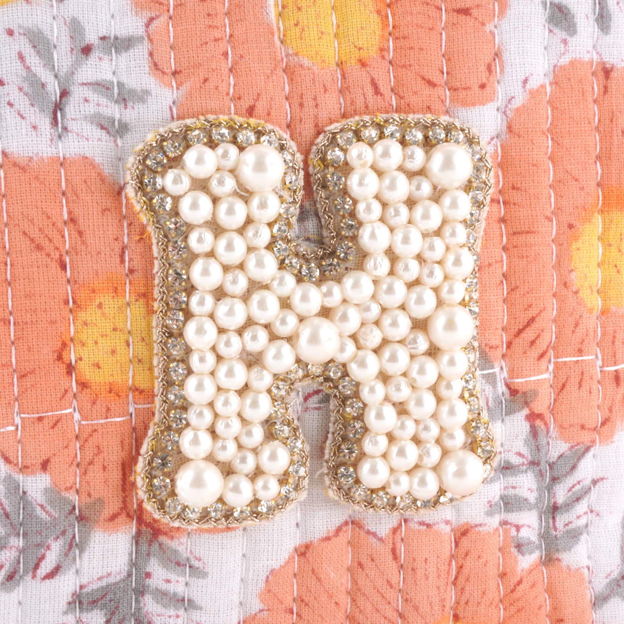 ブロックプリントポーチ｜H