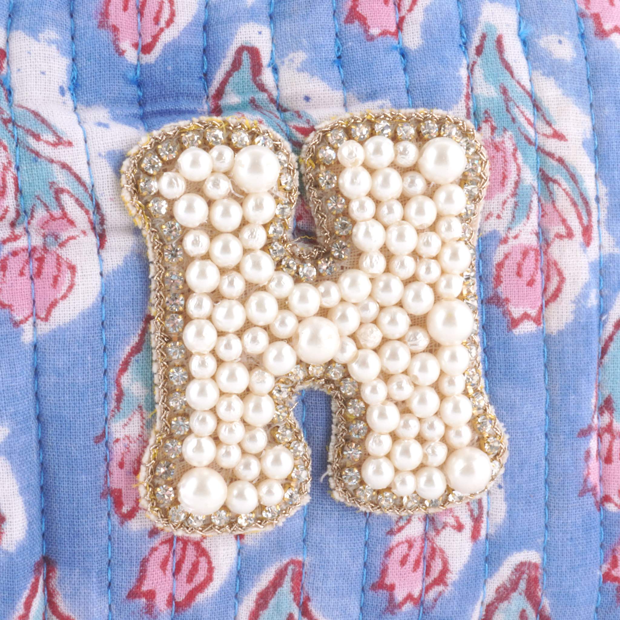 ブロックプリントポーチ｜H