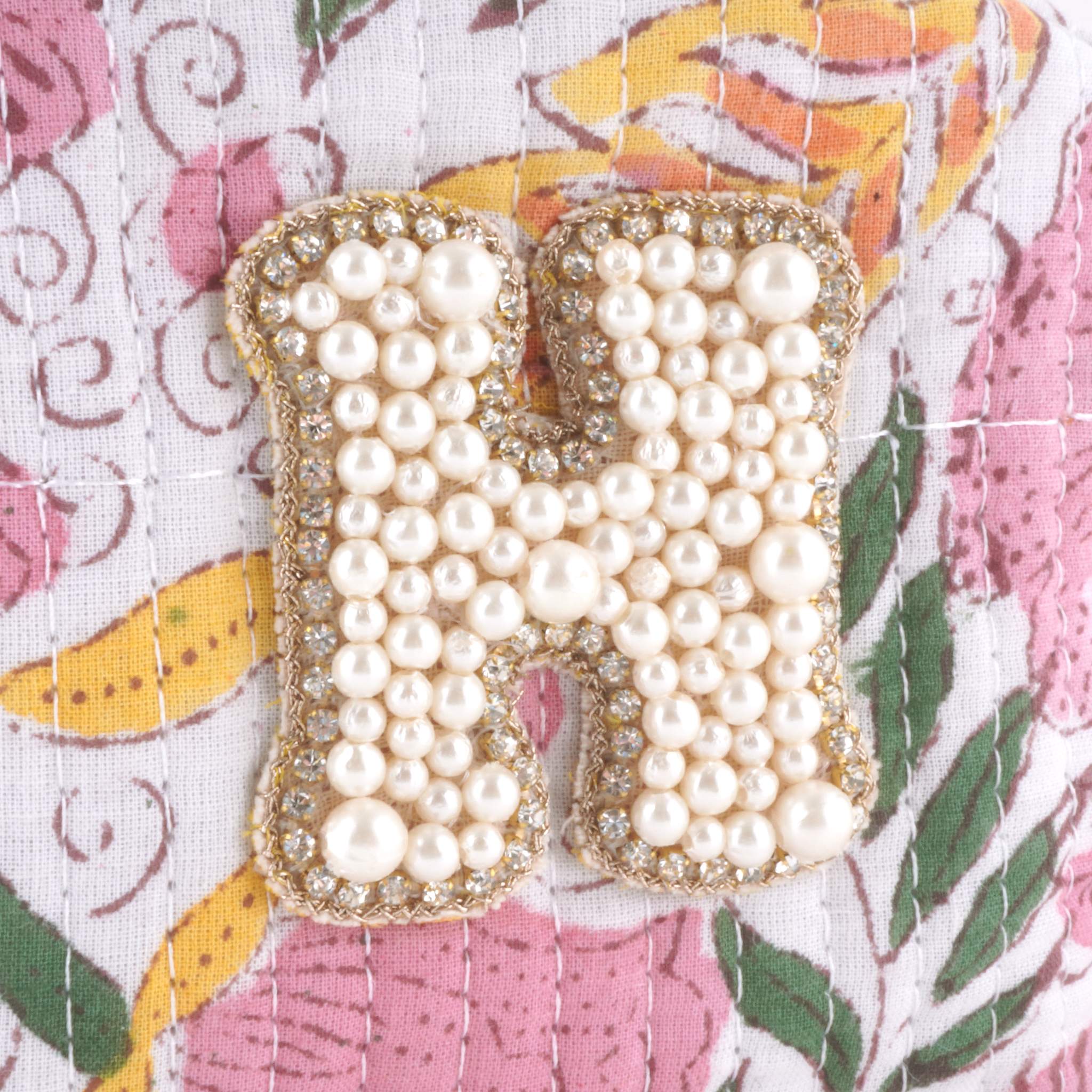 ブロックプリントポーチ｜H