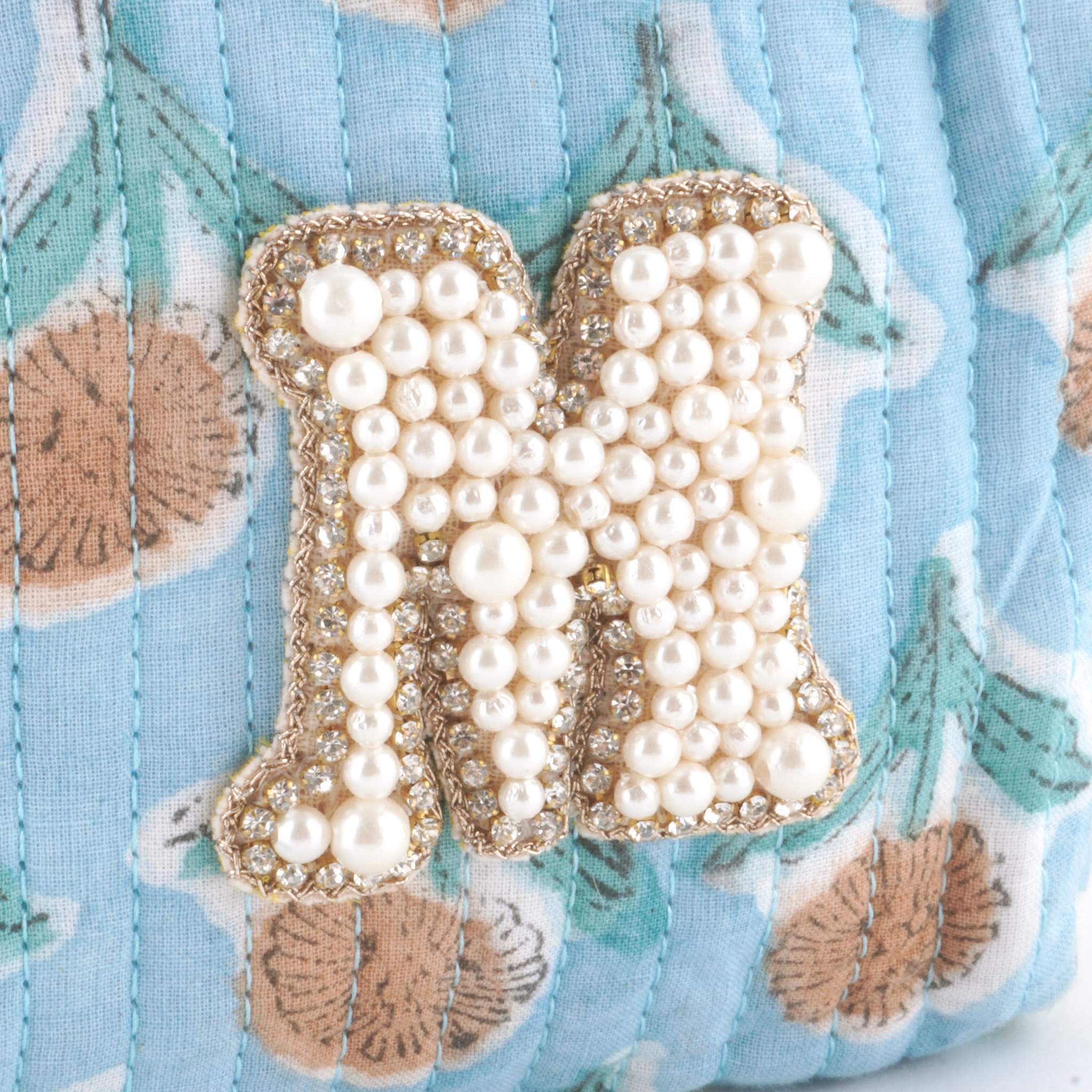 ブロックプリントポーチ｜M