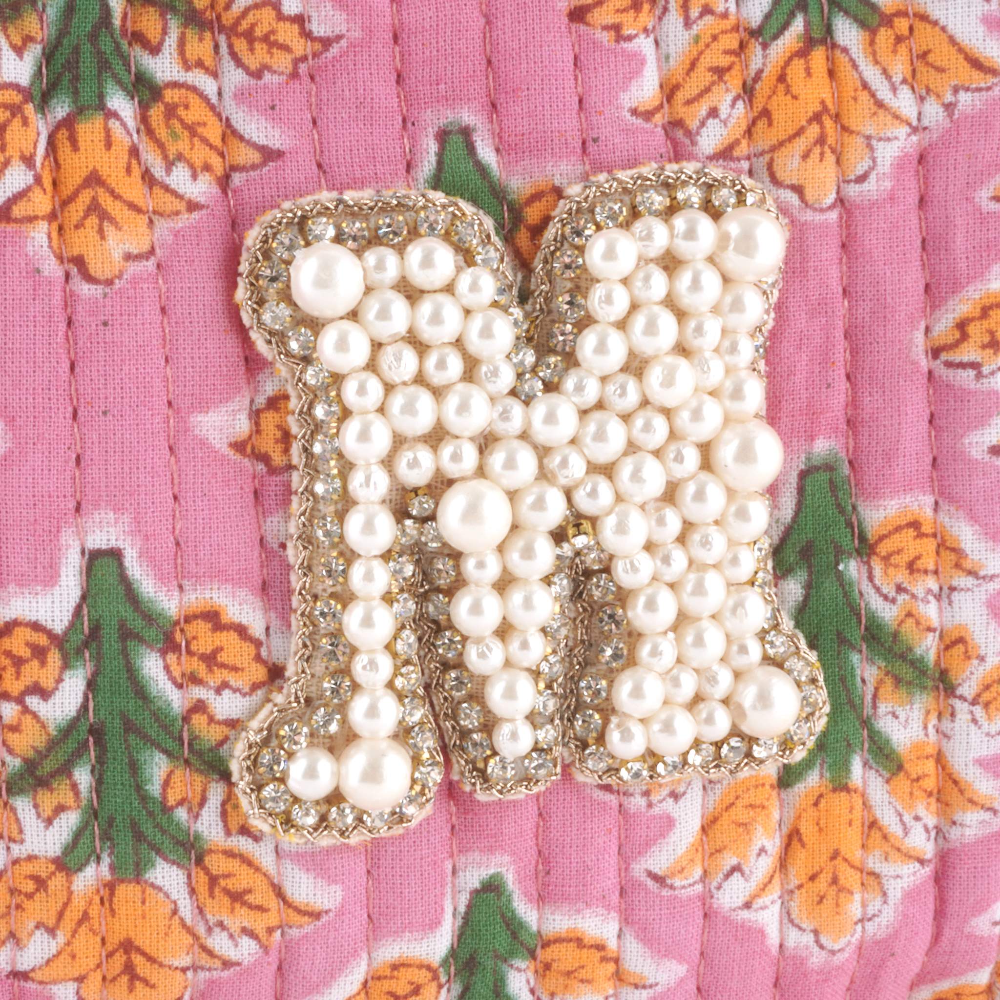 ブロックプリントポーチ｜M