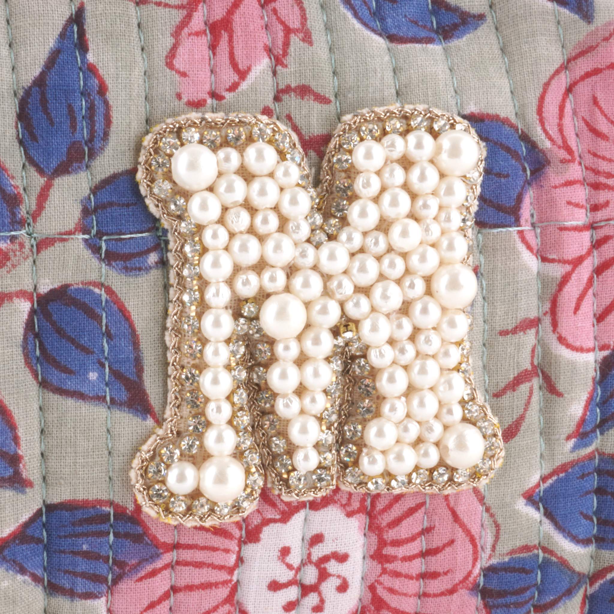 ブロックプリントポーチ｜M