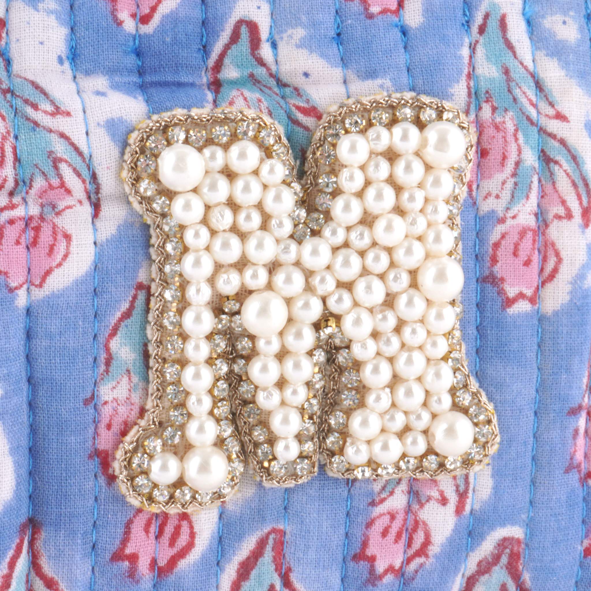 ブロックプリントポーチ｜M