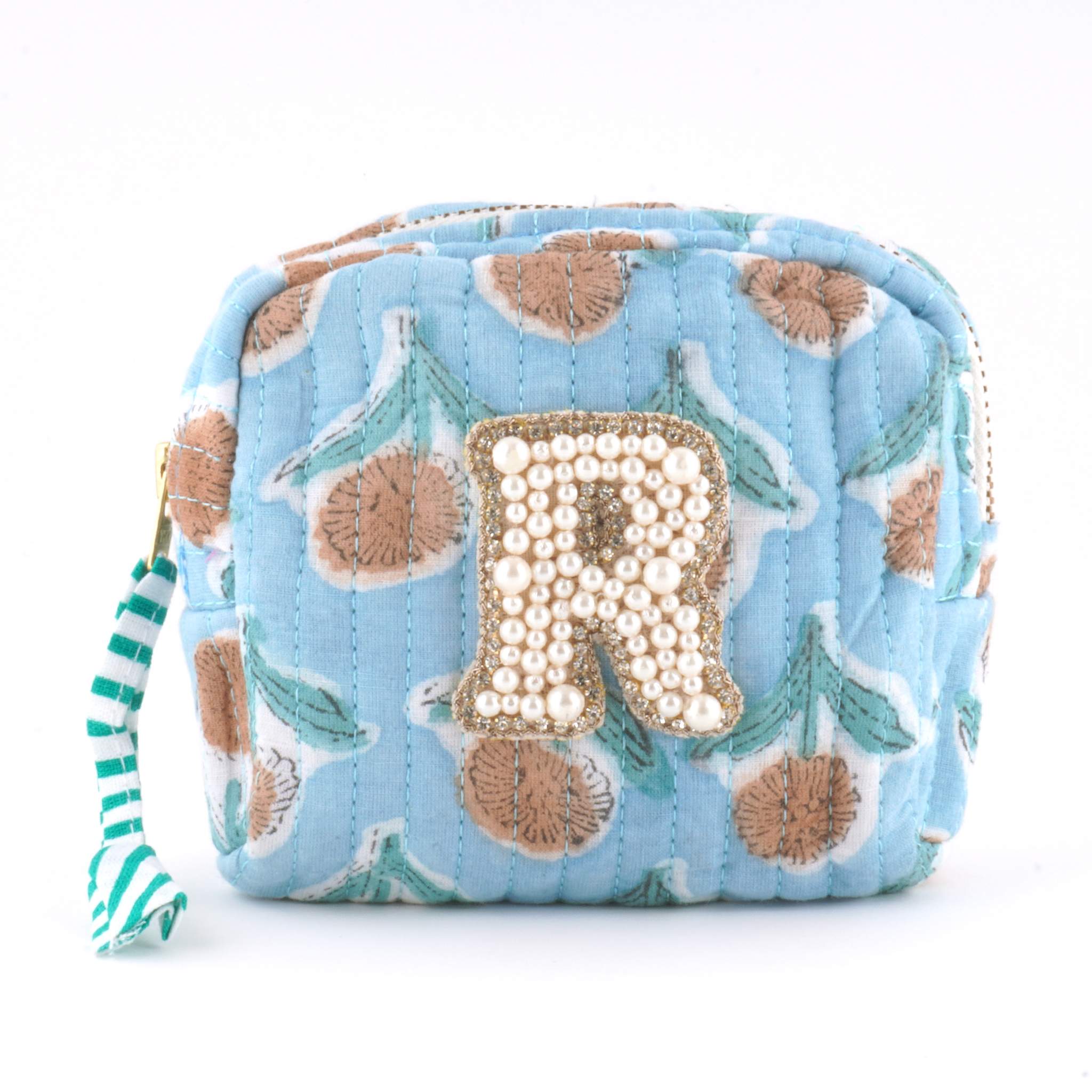 ブロックプリントポーチ｜R