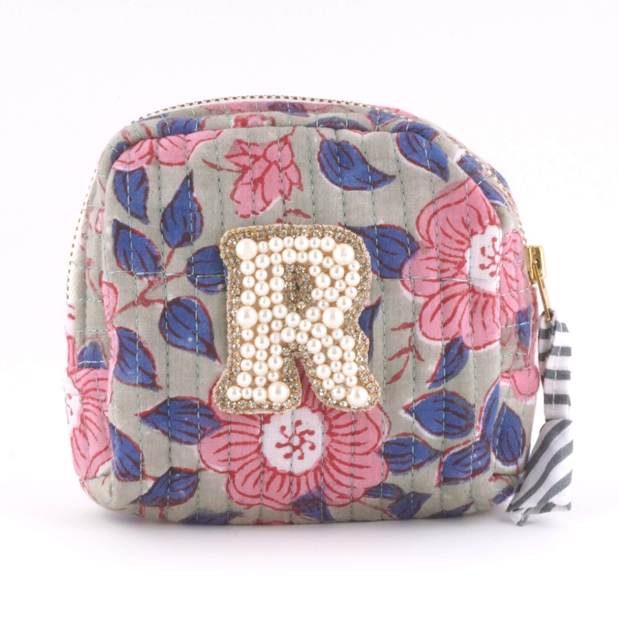 ブロックプリントポーチ｜R