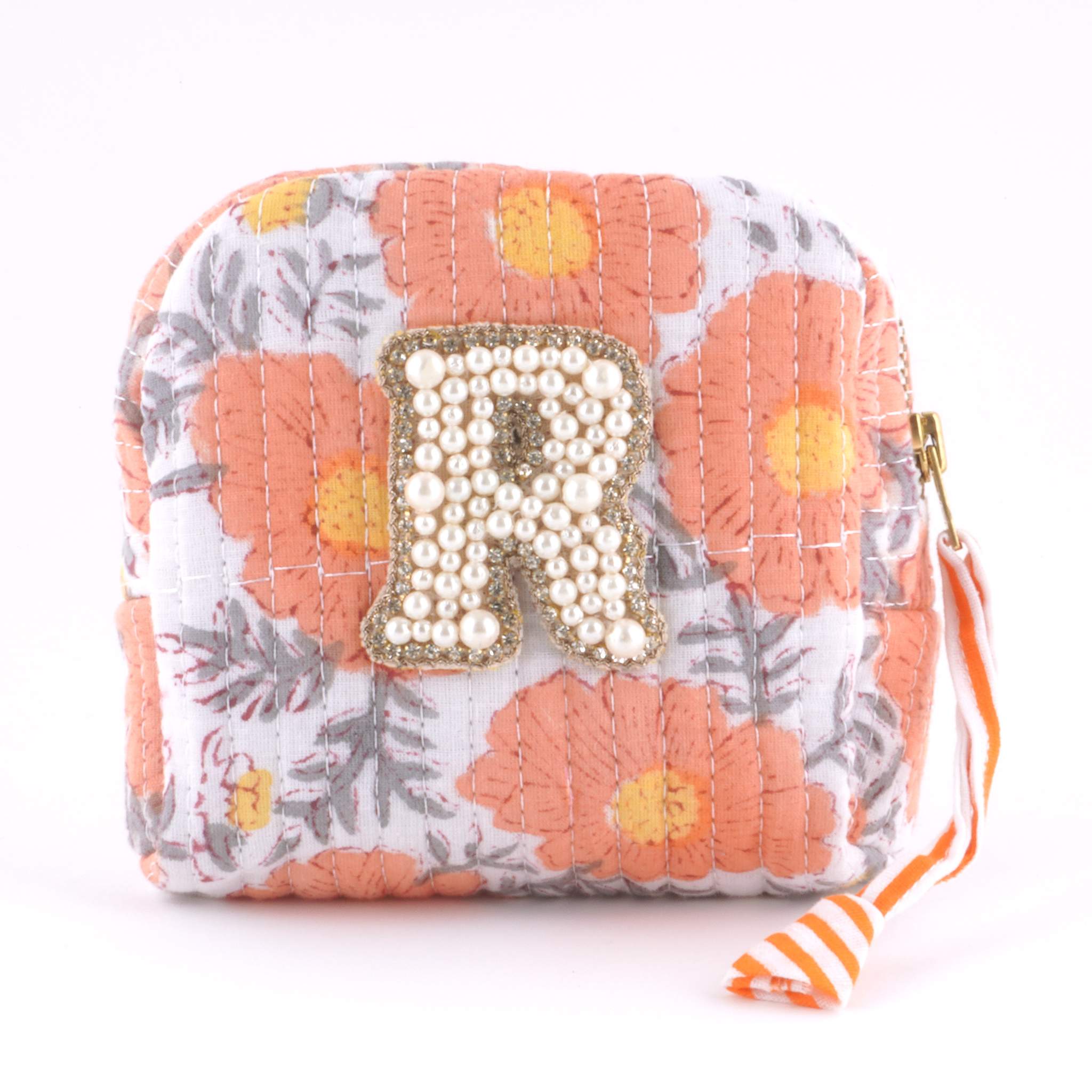 ブロックプリントポーチ｜R