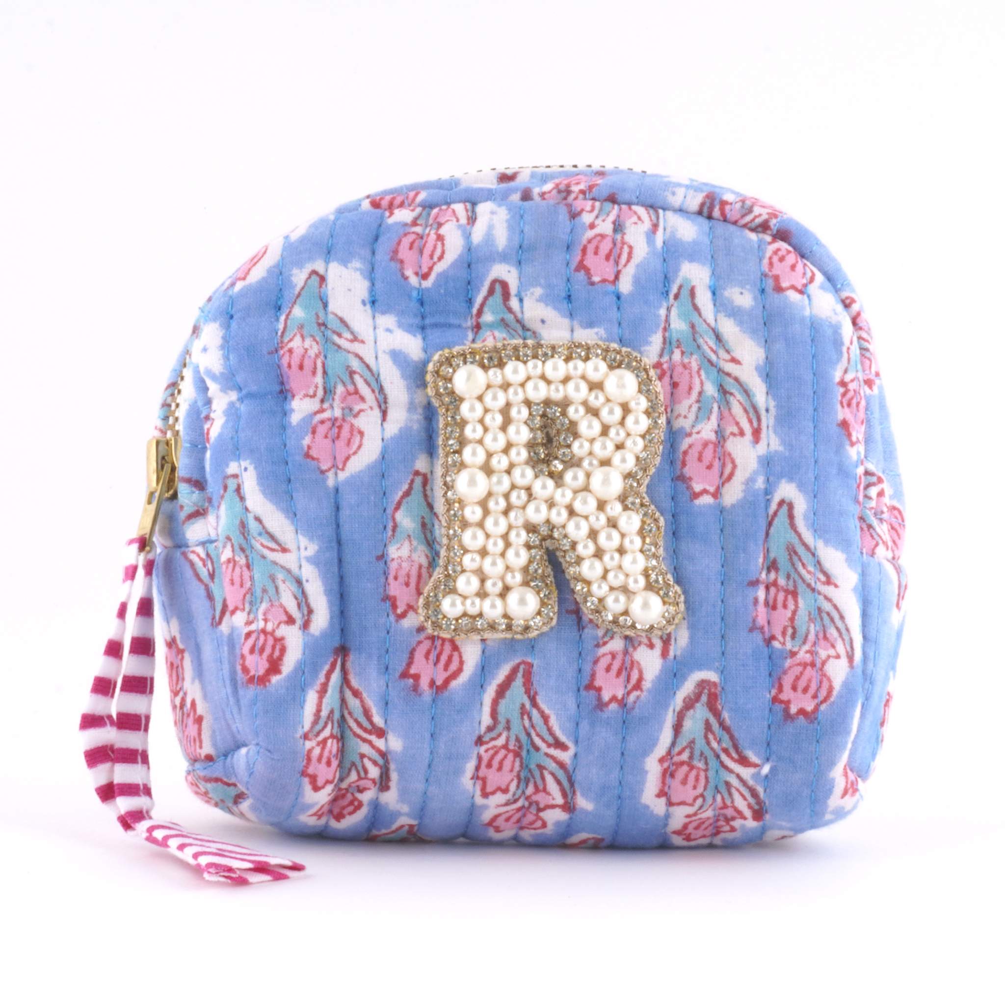 ブロックプリントポーチ｜R