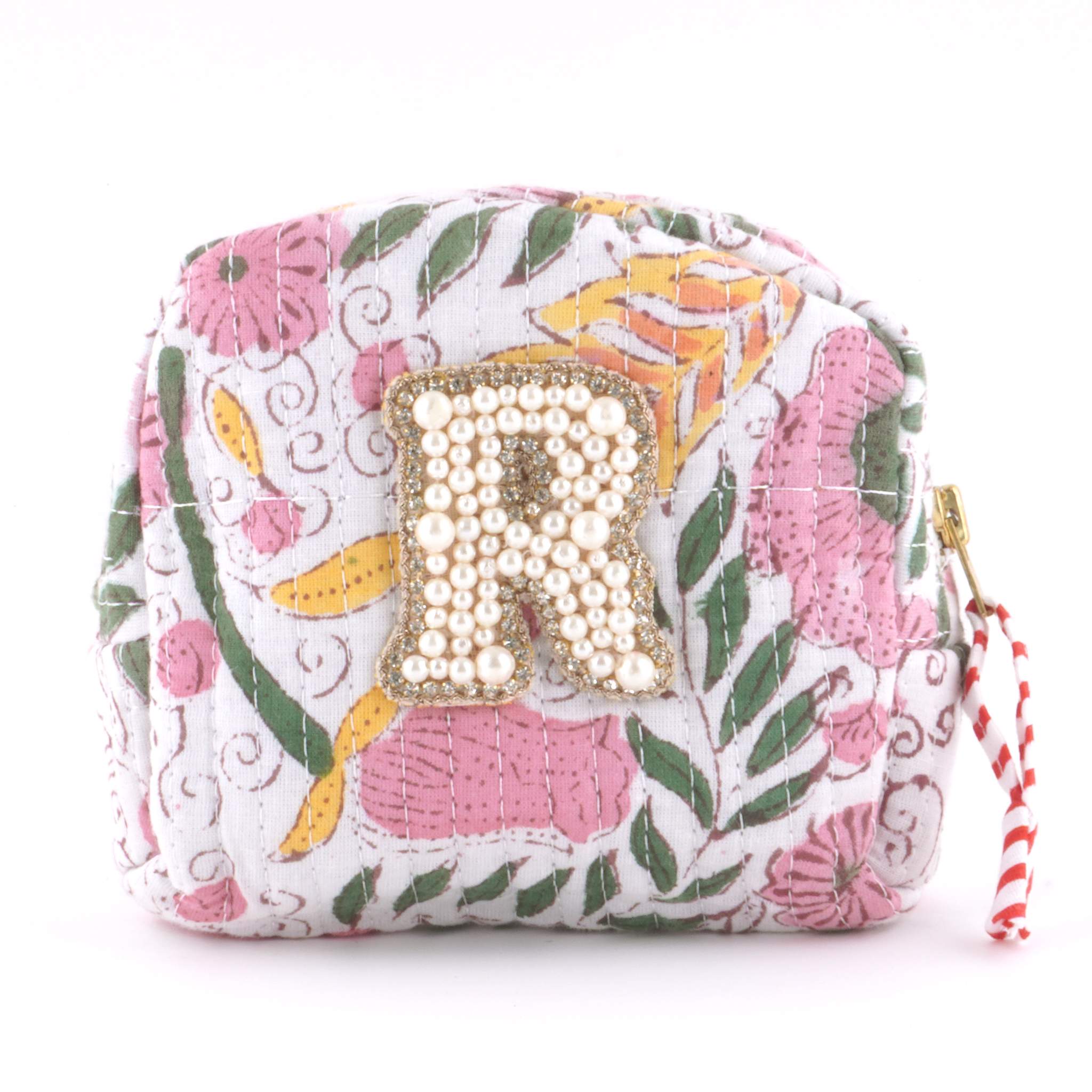 ブロックプリントポーチ｜R