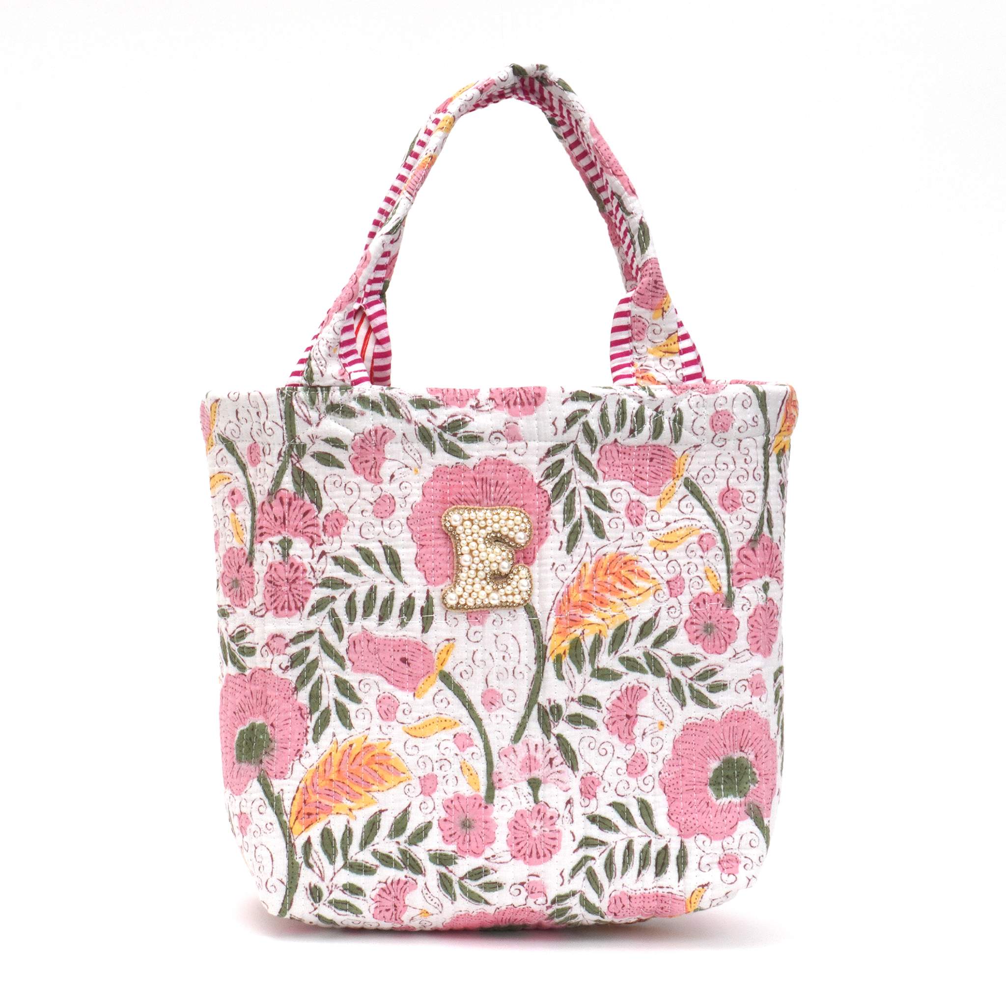 ブロックプリントバッグ｜E