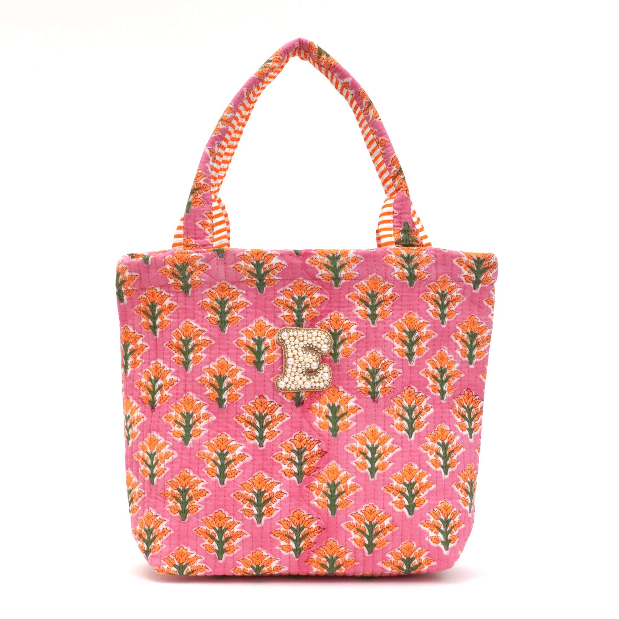 ブロックプリントバッグ｜E