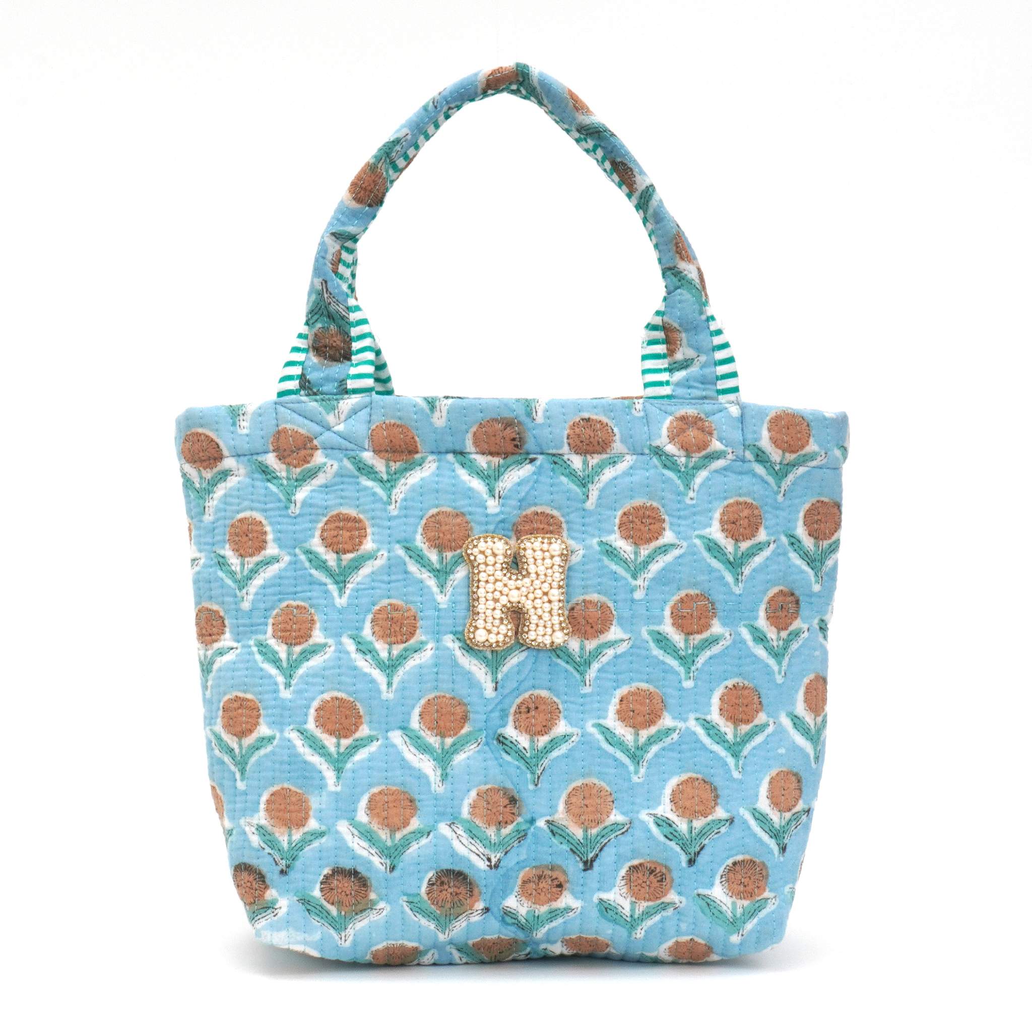 ブロックプリントバッグ｜H