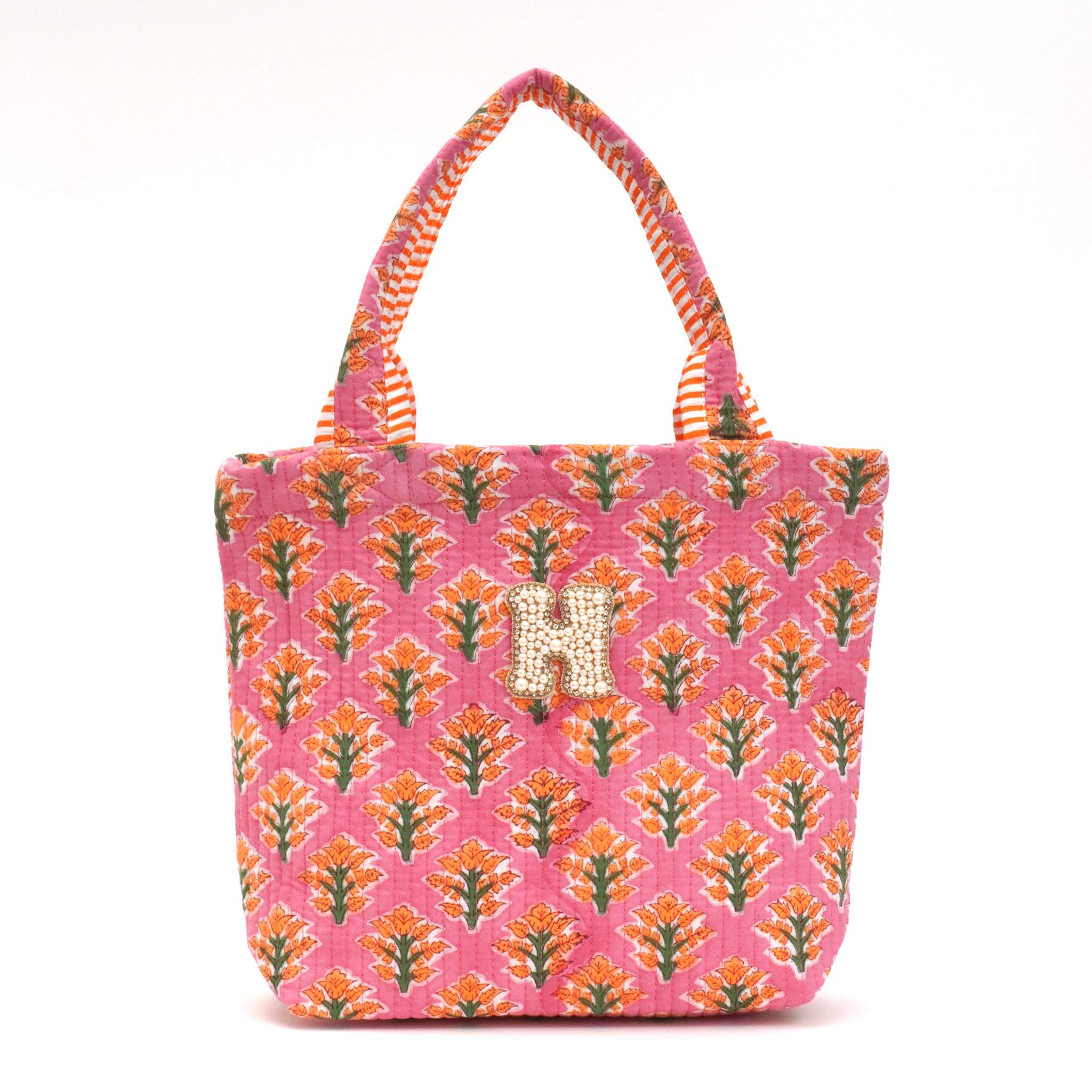 ブロックプリントバッグ｜H