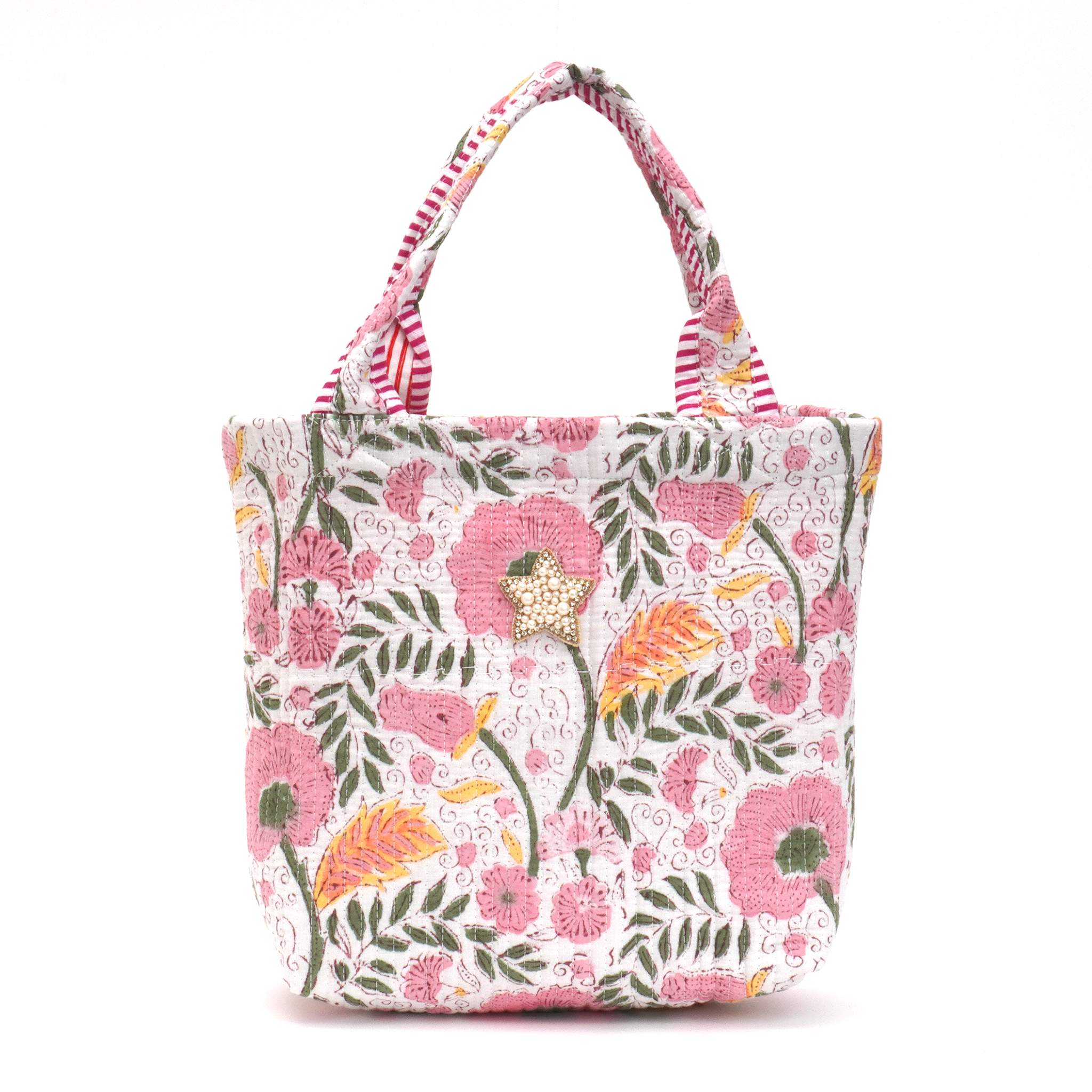 ブロックプリントバッグ｜スター