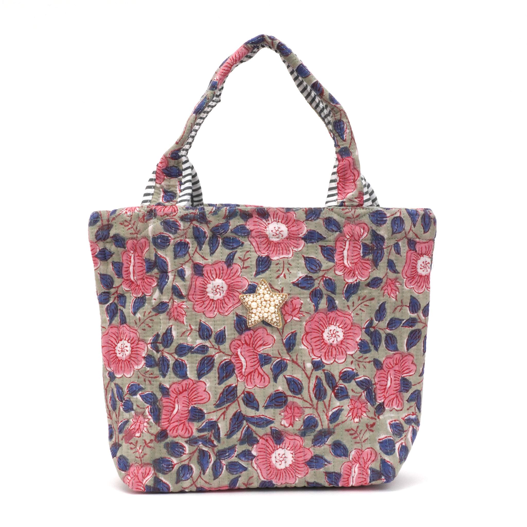 ブロックプリントバッグ｜スター