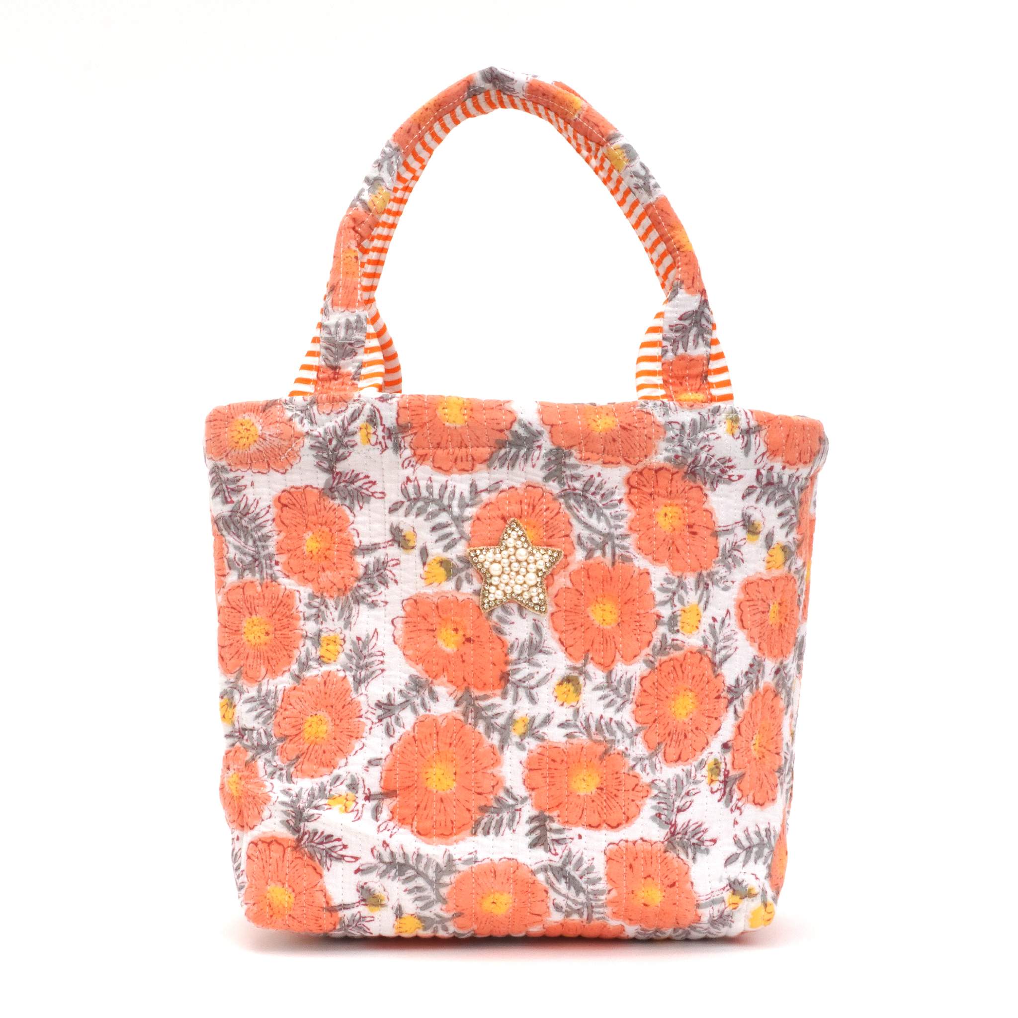 ブロックプリントバッグ｜スター