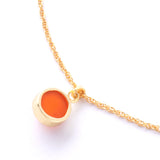 5500円 天然石ネックレス｜カーネリアン