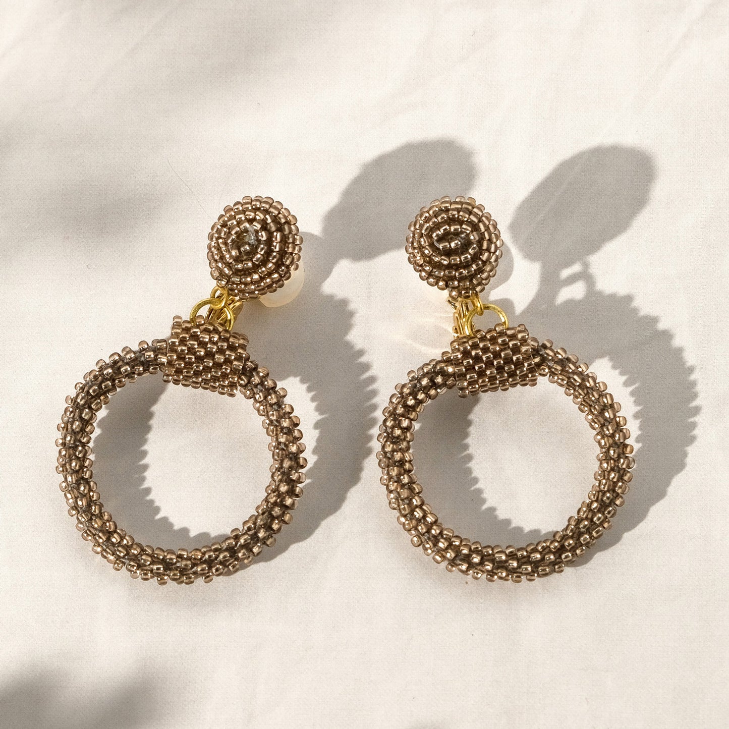 Bead hoop earrings