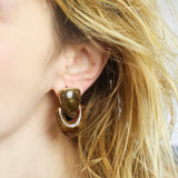 Marble motif earrings