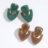 Marble motif earrings