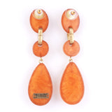 Color Retro Mochi -Fierce/Clip-on earringss