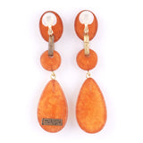 Color Retro Mochi -Fierce/Clip-on earringss