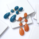 Color Retro Mochi -Fierce/Clip-on earringss