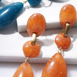 Color Retro Mochi -Fierce/Clip-on earringss