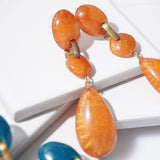 Color Retro Mochi -Fierce/Clip-on earringss