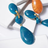 Color Retro Mochi -Fierce/Clip-on earringss