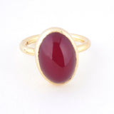 【OUTLET】ピンクカルセドニー｜天然石リング Raanii ラーニー