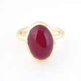 【OUTLET】ピンクカルセドニー｜天然石リング Raanii ラーニー