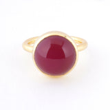 【OUTLET】ピンクカルセドニー｜天然石リング Raanii ラーニー