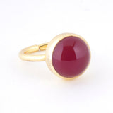 【OUTLET】ピンクカルセドニー｜天然石リング Raanii ラーニー