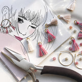 ミニタッセル×ビーズ フープピアス 手作りキット｜大人のハンドメイドアクセサリー