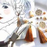ビーズ＆タッセル ピアス イヤリング 手作りキット｜大人のハンドメイドアクセサリー