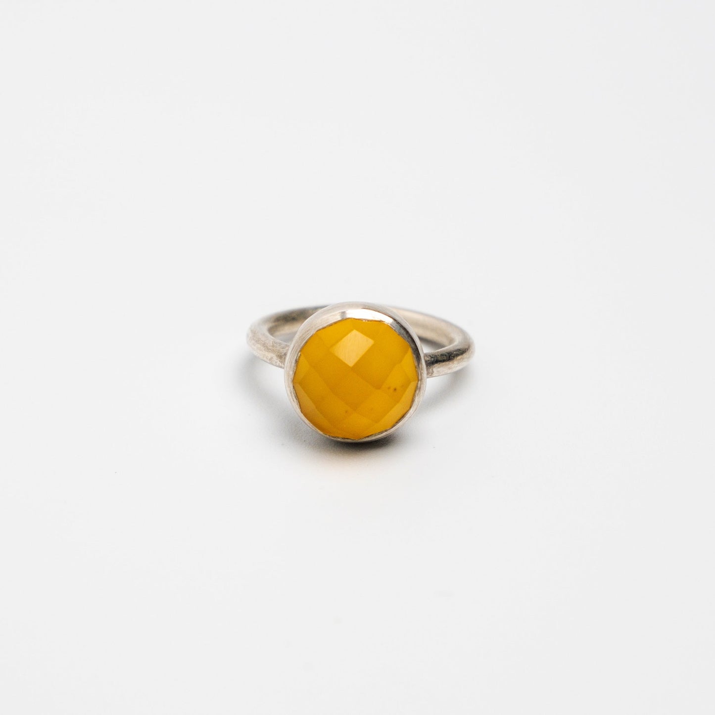 Silver 925 × Natural stone ring (round)/ Samira