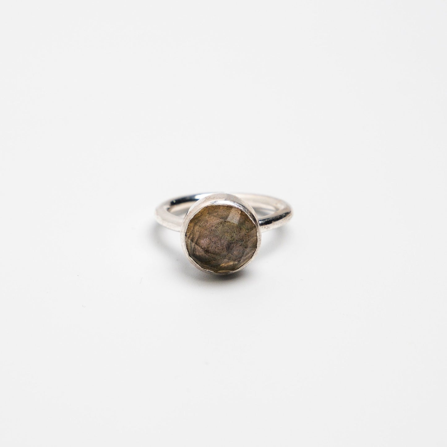 Silver 925 × Natural stone ring (round)/ Samira