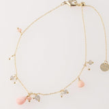 Pink Opal x Glamon Stone x Crystal Bracelet/Anklet