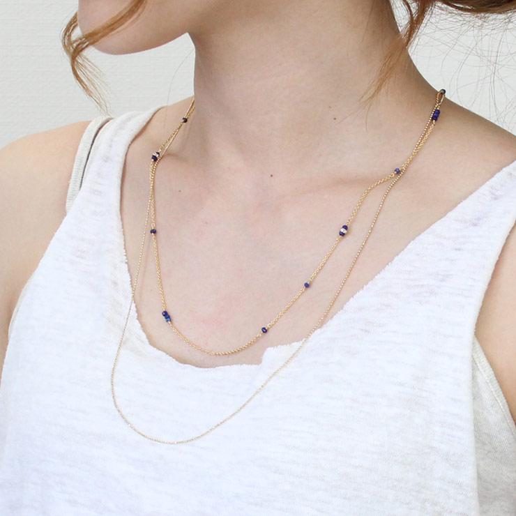 Lapis lazuli 2 consecutive necklace