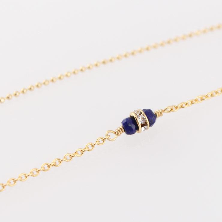Lapis lazuli 2 consecutive necklace