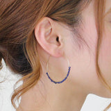 Lapis Lazuri Hoop Clip-on earringss