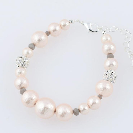 Cotton pearl x bead bracelet