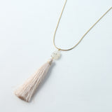 Dendritic Opal and Tassel necklace