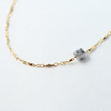 Dendritic opal and chain station necklace